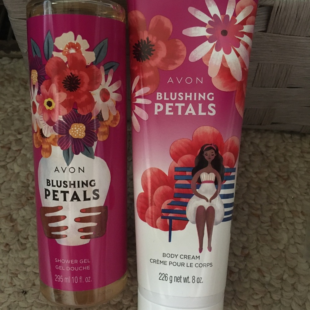 AVON BLUSHING PETALS LOTION AND BODY GEL